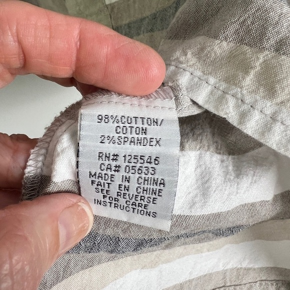 NWOT Habitat Small Shades Of Taupe Cotton Artsy Bohemian Relaxed Fit Tunic Top - Picture 9 of 10